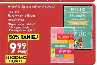 ALDI Plakat w stylu vintage 28 x 28 cm oferta