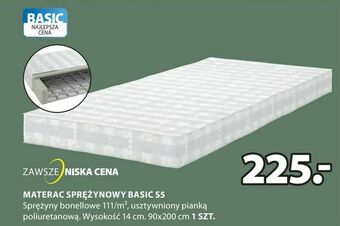 JYSK Materac sprężynowy basic s5 oferta
