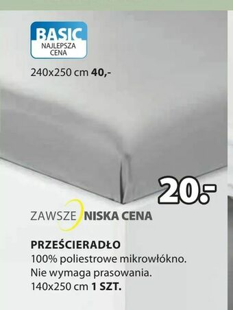 JYSK Prześcieradło oferta