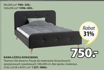 JYSK Rama łóżka kongsberg oferta