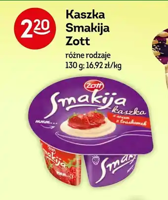 Żabka kaszka Smakija Zott oferta