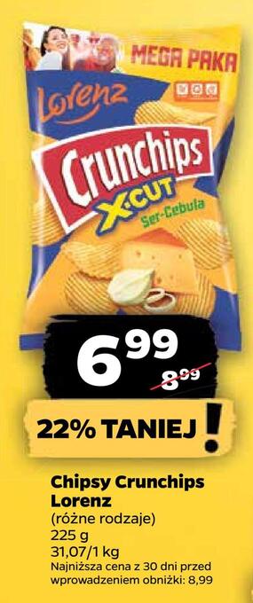 Netto Chipsy crunchips lorenz oferta