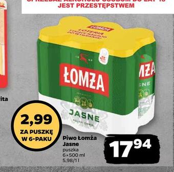 Netto Piwo łomża jasne oferta