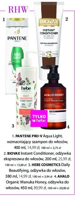 Hebe Odźywka do włosów oferta