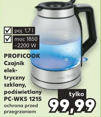 Kaufland Czajnik elektryczny proficook oferta