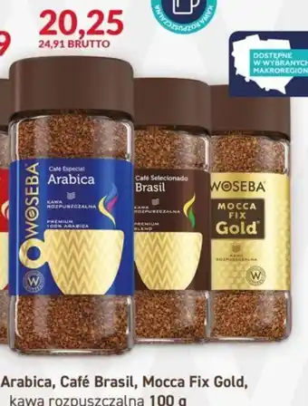 Eurocash WOSEBA kawa rozpuszczalna Arabica, Café Brasil, Mocca Fix Gold 100 g oferta