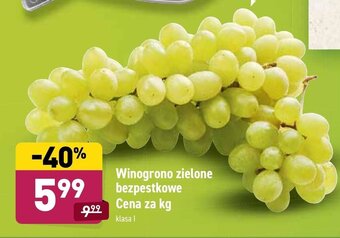 ALDI Winogrono zielone bezpestkowe 1kg oferta