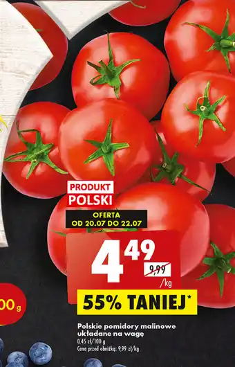 Biedronka Polskie pomidory malinowe układane na wagę 1kg oferta