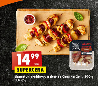 Biedronka Szaszłyk drobiowy z chorizo Czas na Grill, 390 g oferta