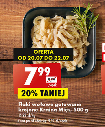 Biedronka Flaki wołowe gotowane krojone Kraina Mięs, 500 g oferta