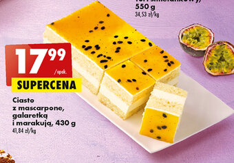 Biedronka Ciasto z mascarpone, galaretką i marakują, 430 g oferta