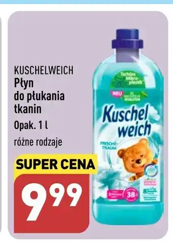 ALDI KUSCHELWEICH Płyn do płukania tkanin Opak. 1l oferta