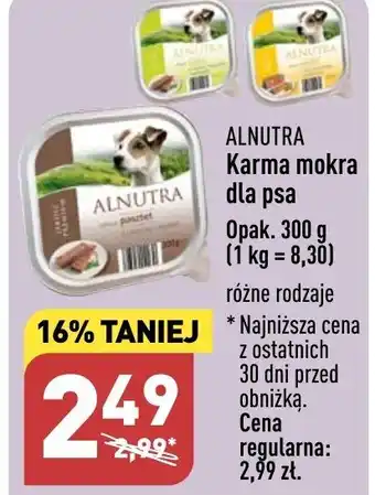 ALDI ALNUTRA Karma mokra dla psa Opak. 300 g oferta