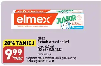 ALDI ELMEX Pasta do zębów dla dzieci Opak. 50/75ml oferta