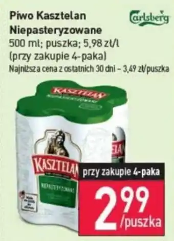 Stokrotka Piwo Kasztelan Niepasteryzowane 500 ml; puszka oferta