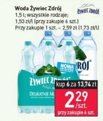 Stokrotka Woda Żywiec Zdrój 1,5 l; oferta