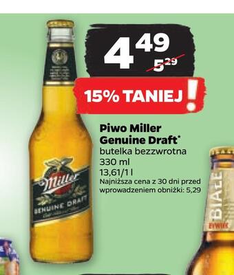 Netto Piwo miller genuine draft oferta