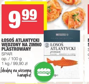 Spar Łosoś atlantycki wędzony na zimno plastrowany 100g oferta