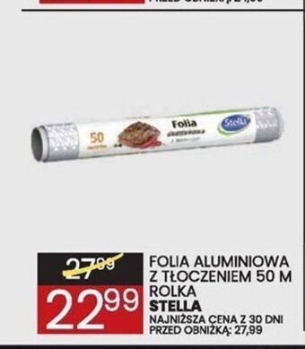 Wafelek FOLIA ALUMINIOWA Z TŁOCZENIEM 50 M ROLKA STELLA oferta