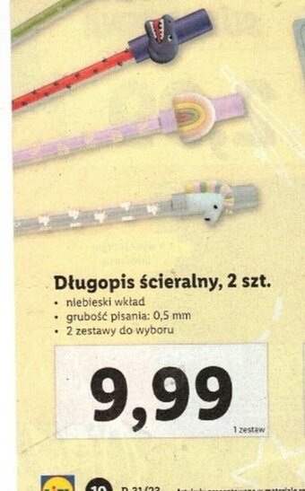 Lidl Długopis ścieralny, 2 szt. oferta
