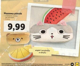 Lidl Pluszowy piórnik oferta