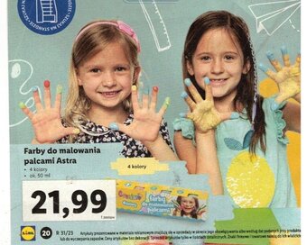Lidl Farby do malowania palcami Astra oferta