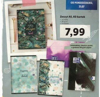 Lidl Zeszyt A5, 60 kartek oferta