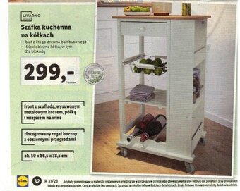 Lidl Szafka kuchenna na kółkach oferta