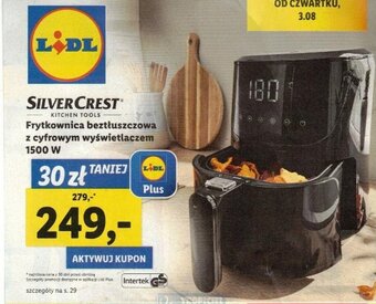 Lidl Frytkownica beztłuszczowa z cyfrowym wyświetlaczem 1500 W oferta