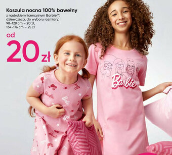 Pepco Koszula nocna 100% bawełny z nadrukiem licencyjnym Barbie™ oferta