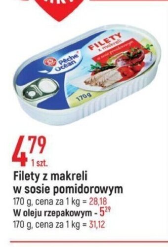 E.Leclerc Filety z makreli w sosie pomidorowym 170 g oferta
