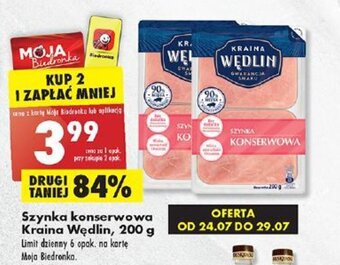 Biedronka Szynka konserwowa Kraina Wędlin, 200 g oferta