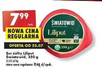 Biedronka Ser żółty Liliput Światowid, 350 g oferta