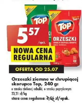 Biedronka Orzeszki ziemne w chrupiącej skorupce Top, 240 g: oferta