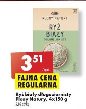 Biedronka Ryż biały długoziarnisty Plony Natury, 4x 150 g oferta