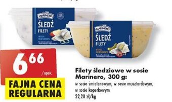 Biedronka Filety śledziowe w sosie Marinero, 300 g oferta