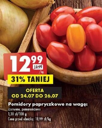 Biedronka Pomidory papryczkowe na wagę 1 kg oferta