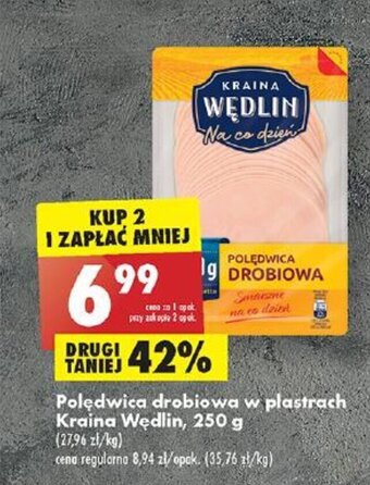 Biedronka Polędwica drobiowa w plastrach Kraina Wędlin, 250 g oferta