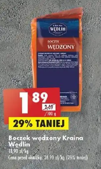 Biedronka Boczek wędzony Kraina Wedlin 100 g oferta