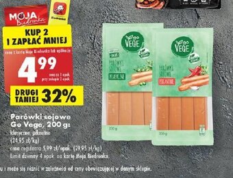 Biedronka Parówki sojowe Go Vege, 200 g oferta