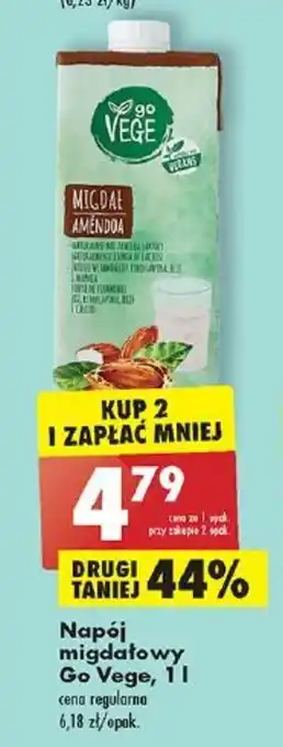 Biedronka Napój migdałowy Go Vege, 1 l oferta