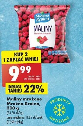 Biedronka Maliny mrożone Mroźna Kraina, 300 g oferta