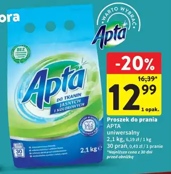 Intermarche Proszek do prania APTA uniwersalny 2,1kg oferta