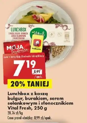 Biedronka Lunchbox z kaszą bulgur, burakiem, serem solankowym i słonecznikiem Vital Fresh, 250 g oferta