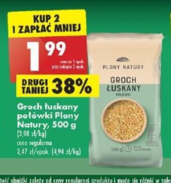 Biedronka Groch tuskany połówki Plony Natury, 500 g oferta