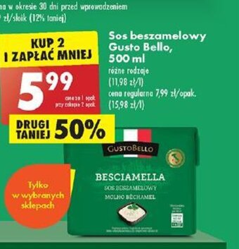 Biedronka Sos beszamelowy Gusto Bello, 500 ml oferta
