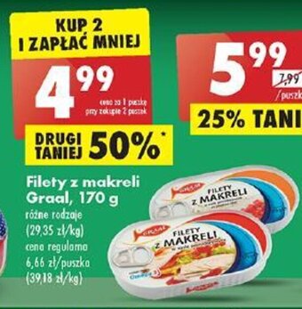 Biedronka Filety z makreli Graal, 170 g oferta