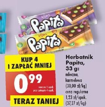 Biedronka Herbatnik Papita, 33 g oferta