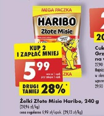 Biedronka Żelki Złote Misie Haribo, 240 g oferta