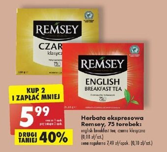 Biedronka Herbata ekspresowa Remsey, 75 torebek: oferta